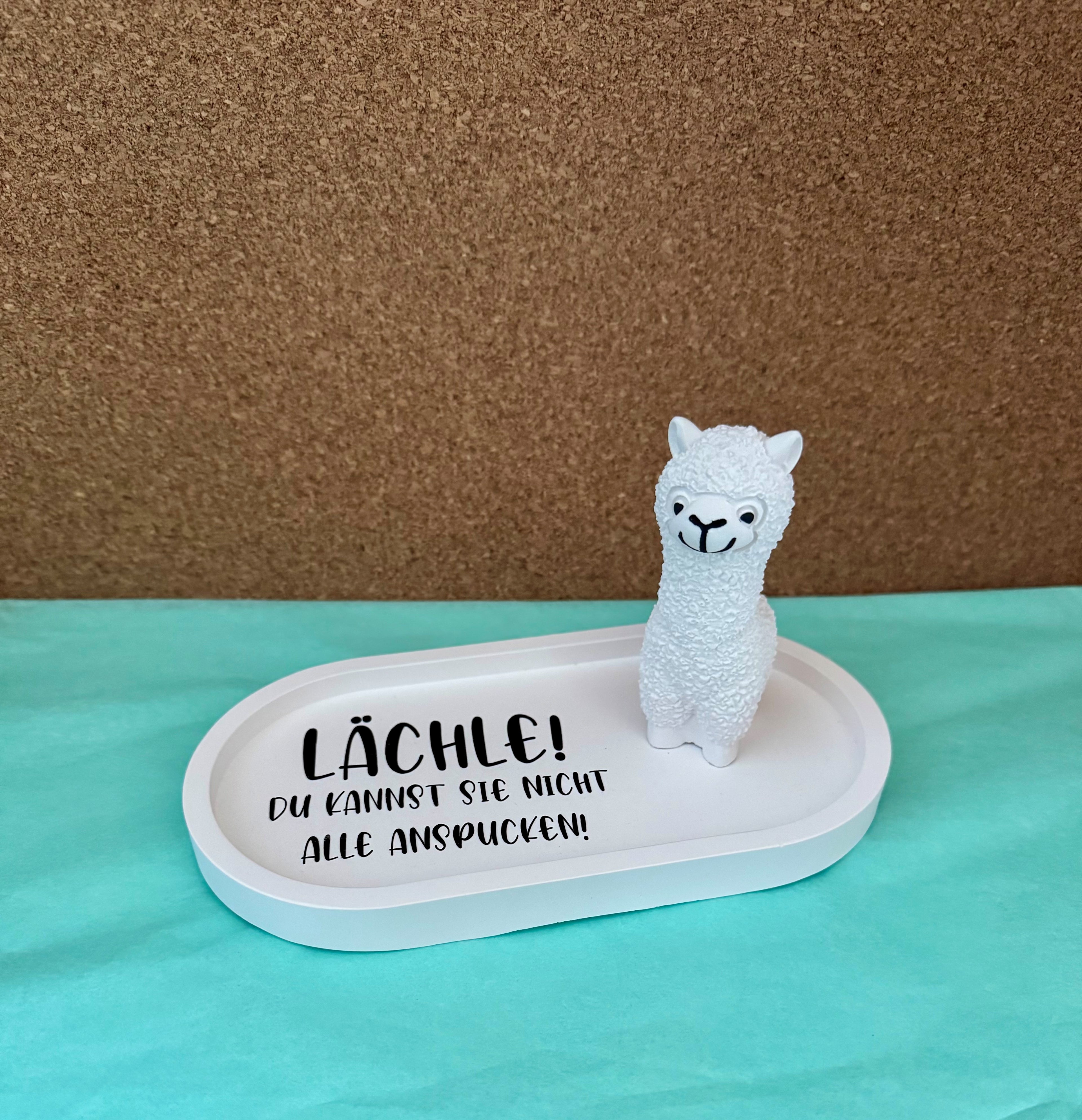 Lama mit Spruch